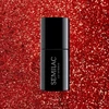 Kép 1/6 - 318 Semilac Uv Hybrid gél lakk Burgundy Red Glitter  7ml