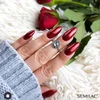 Kép 2/6 - 318 Semilac Uv Hybrid gél lakk Burgundy Red Glitter  7ml