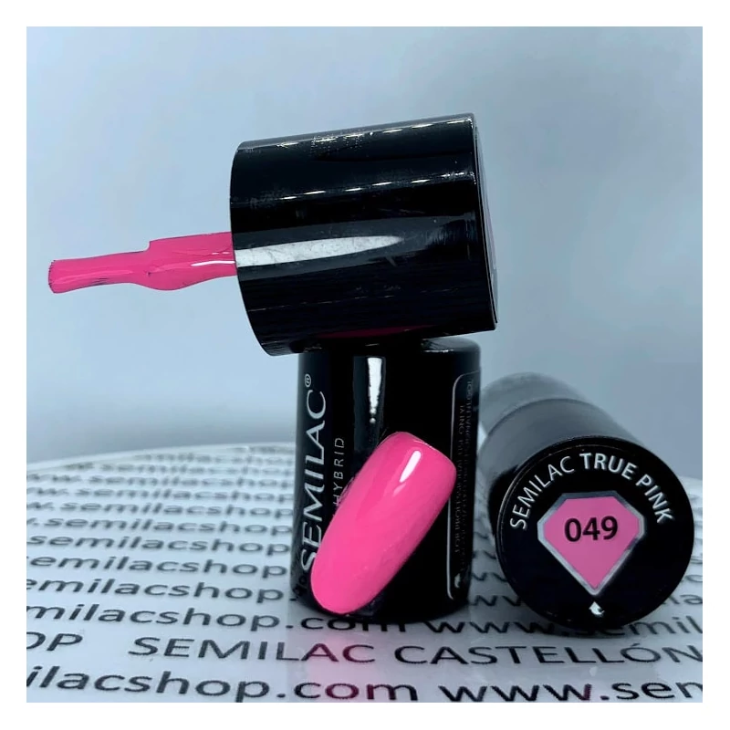 049 Semilac Uv Hybrid gél lakk True Pink 7ml