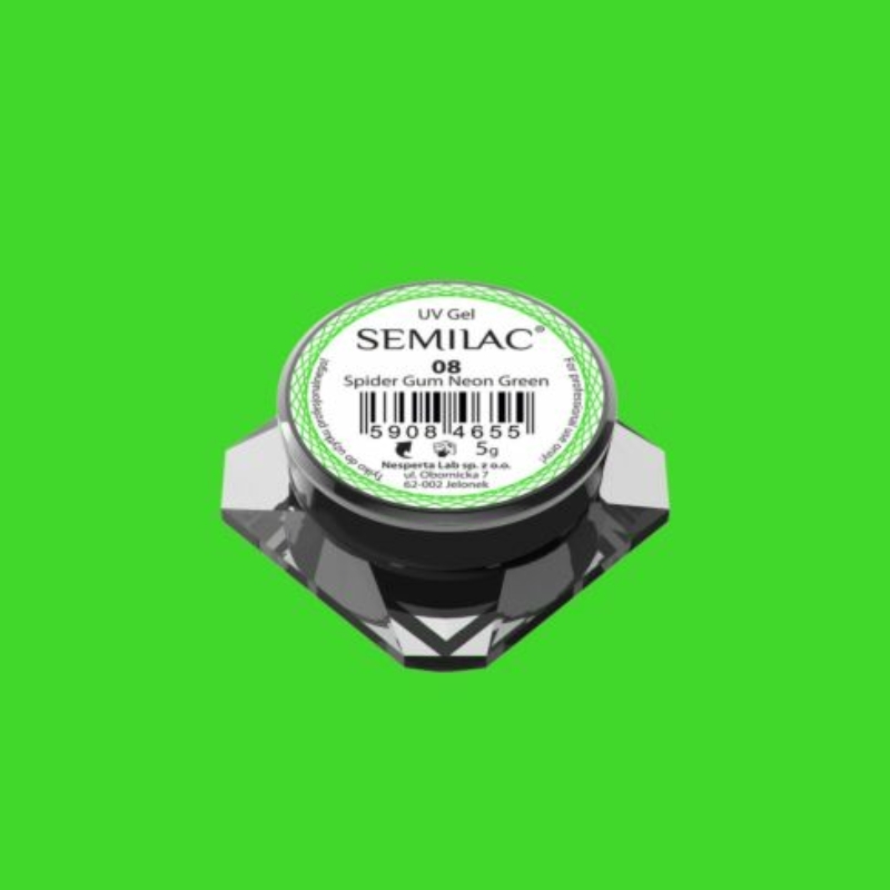 Semilac Spider gél - 08 Neon Green