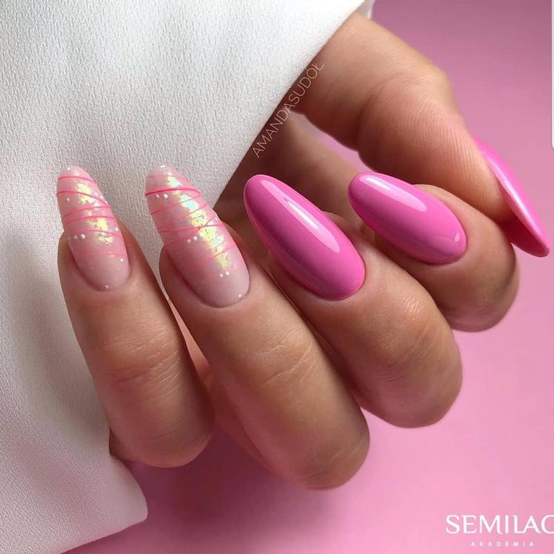 049 Semilac Uv Hybrid gél lakk True Pink 7ml