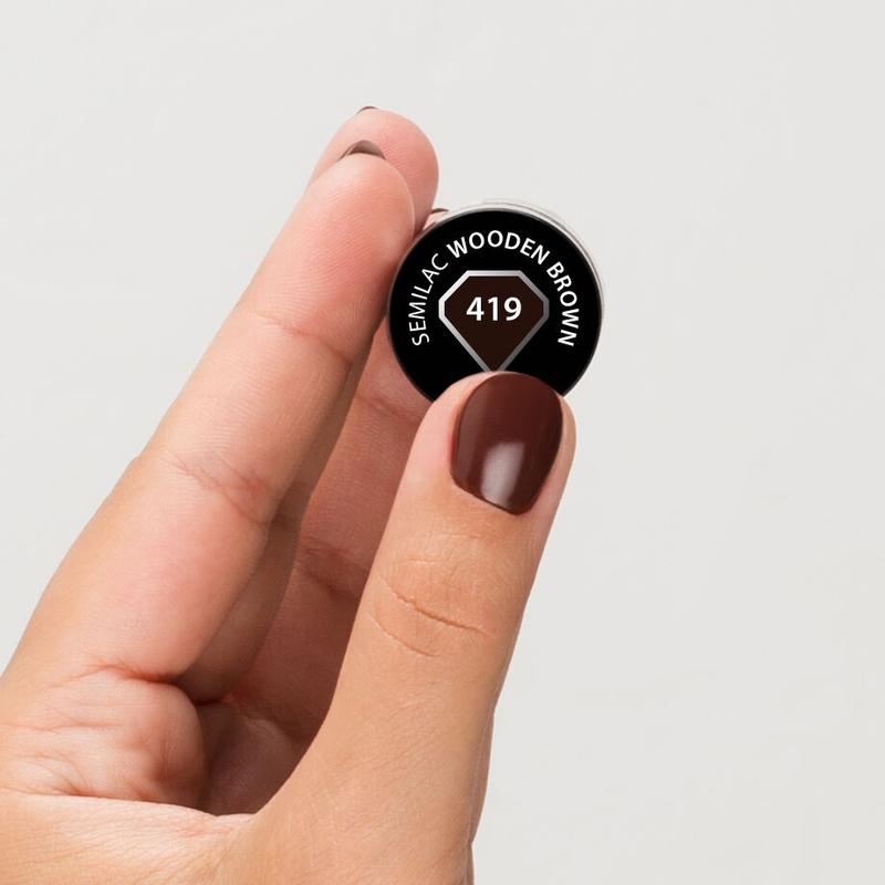 419 Semilac Uv Hybrid gél lakk - Wooden Brown 7 ml