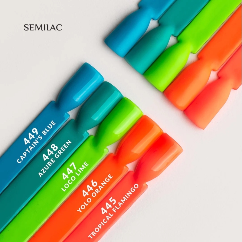 446 Semilac Uv Hybrid gél lakk - YOLO Orange  7ml