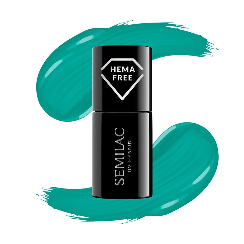 448 Semilac Uv Hybrid gél lakk  - Azure Green 7ml