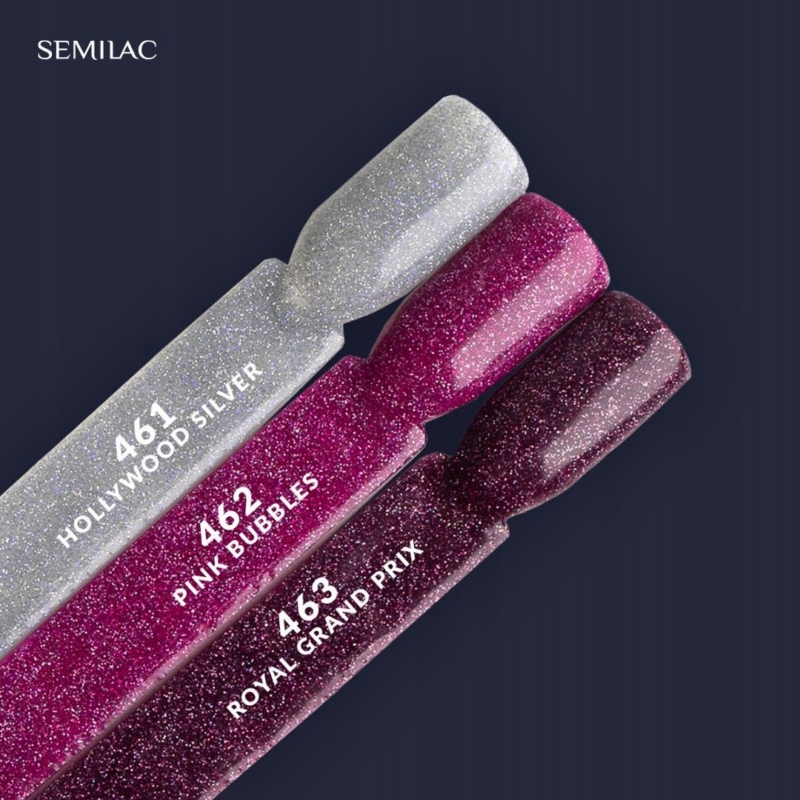 461 Semilac Uv Hybrid gél lakk - Hollywood Silver  7ml