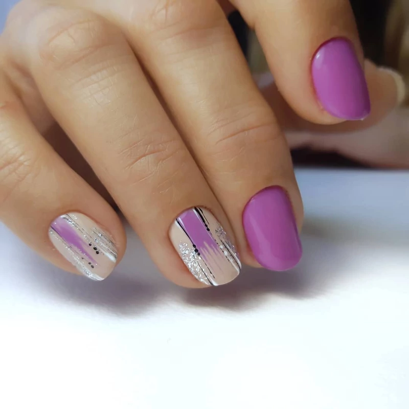 010 Semilac Uv Hybrid gél lakk Pink & Violet 7ml