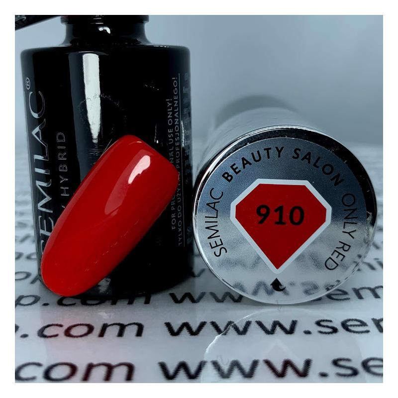 910 Semilac Uv Hybrid gél lakk - Only Red  7ml