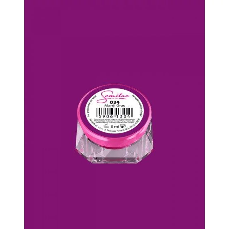 034 Színes Uv Zselé Mardi Gras 5ml