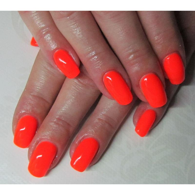 045 Semilac Uv Hybrid gél lakk Electric Orange 7ml