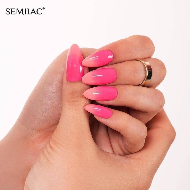 046 Semilac Uv Hybrid gél lakk Semilac Intense Pink 7ml