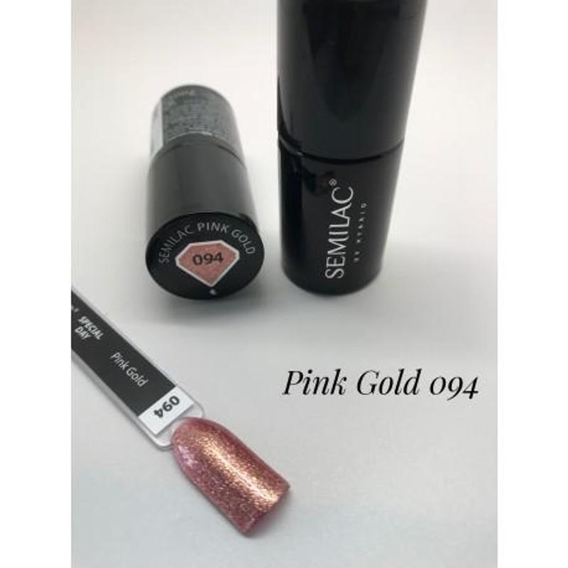 094 Semilac Uv Hybrid gél lakk Pink Gold 7m