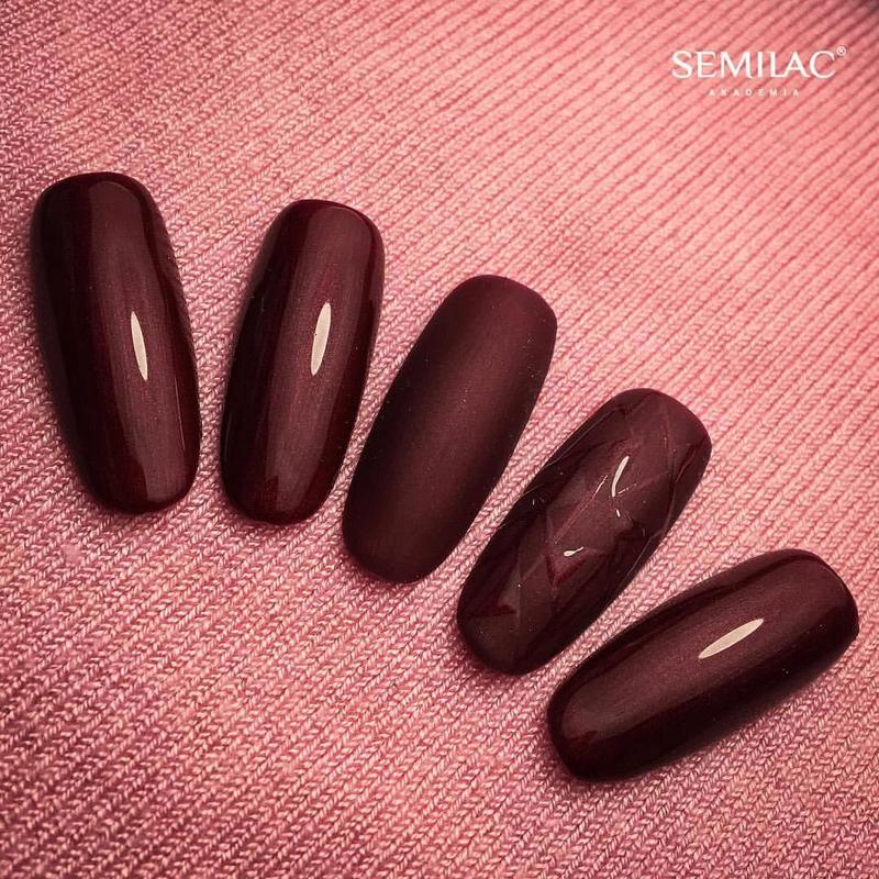 098 Semilac Uv Hybrid gél lakk Elegant Cherry 7ml