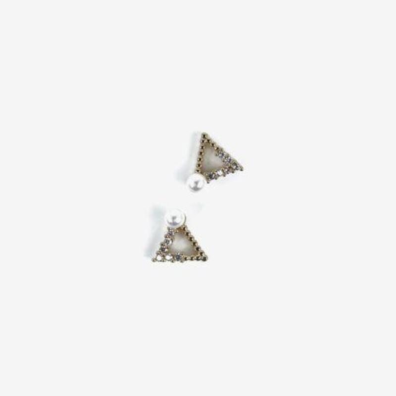 784 Semilac Körömdísz - Gold Triangles 2db
