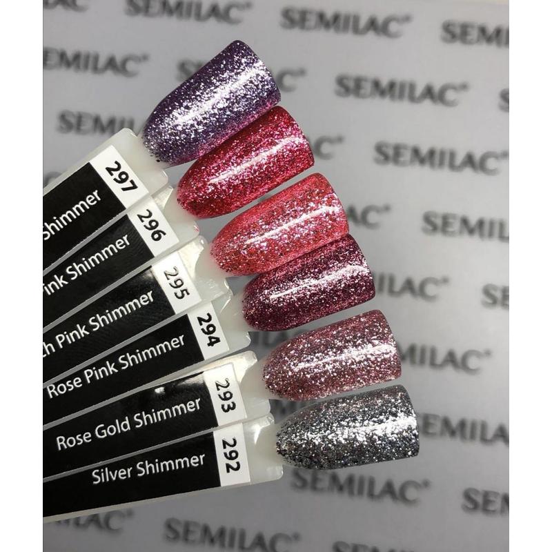 294 Semilac Uv Hybrid gél lakk - Rose Pink Shimmer 7ml