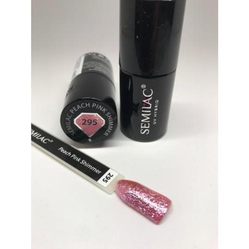 295 Semilac Uv Hybrid gél lakk - Peach Pink Shimmer  7ml
