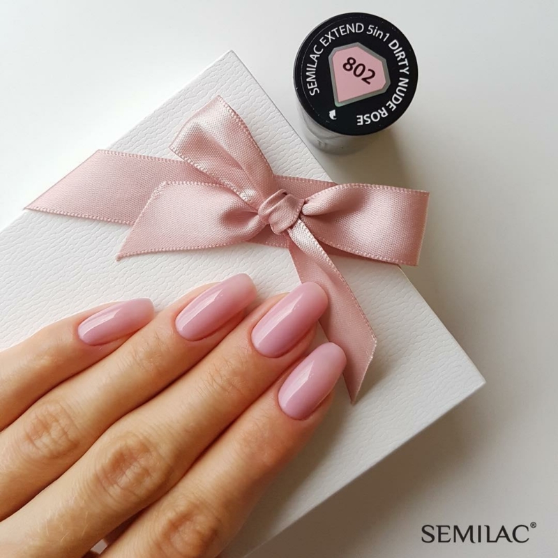 802 Semilac Extend 5in1 - Dirty Nude Rose 7ml 