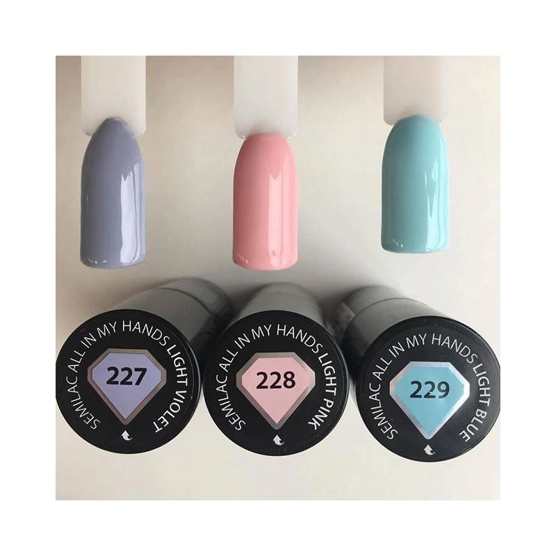 227 Semilac Uv Hybrid gél lakk All In My Hands - Light Violet  7ml