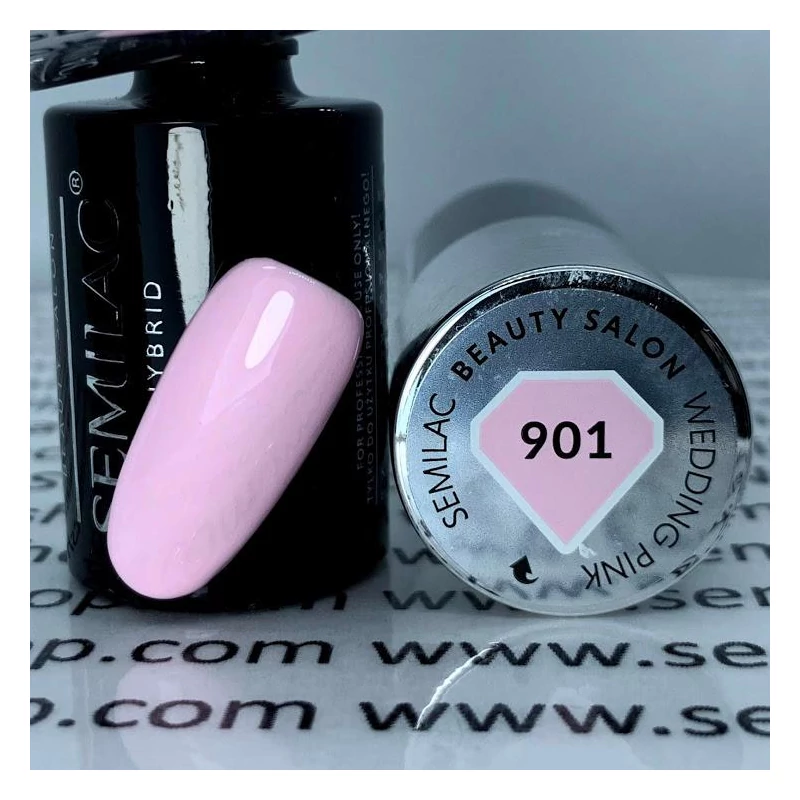901 Semilac Uv Hybrid gél lakk Beauty Salon - Wedding Pink  7ml