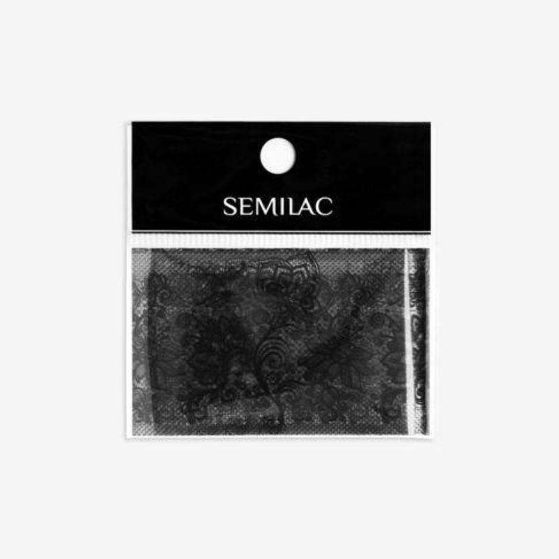 Semilac Transzfer fólia - Fekete csipke
