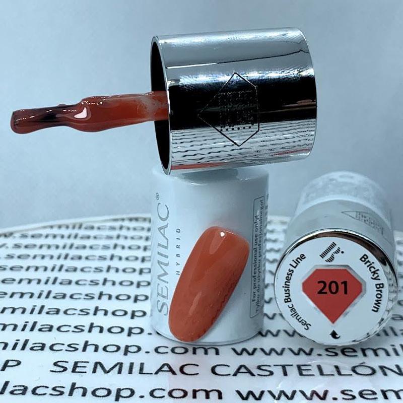 201 Semilac Uv Hybrid gél lakk Business Line Bricky Brown 7ml