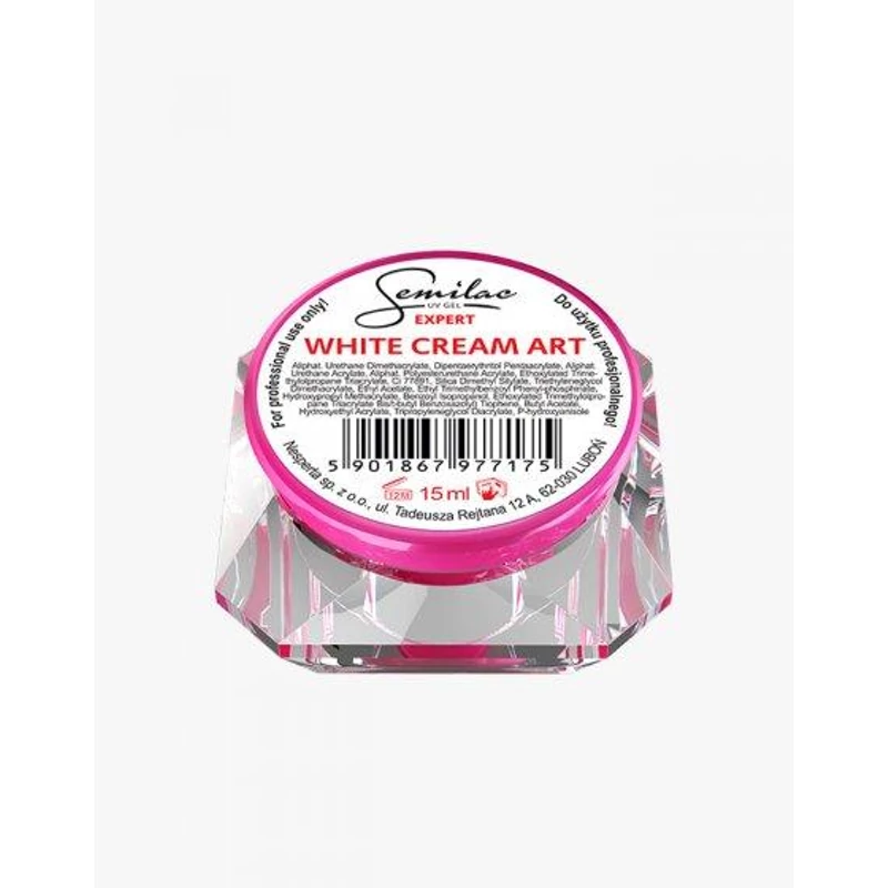 Semilac Díszítő Uv Zselé White Cream Art 15ml