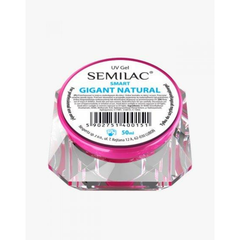 Semilac Uv Építő Zselé Smart Gigant Natural 50 ml