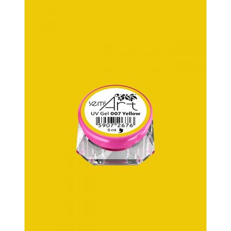 007 Semi Art Uv Díszítő Zselé Yellow 5ml
