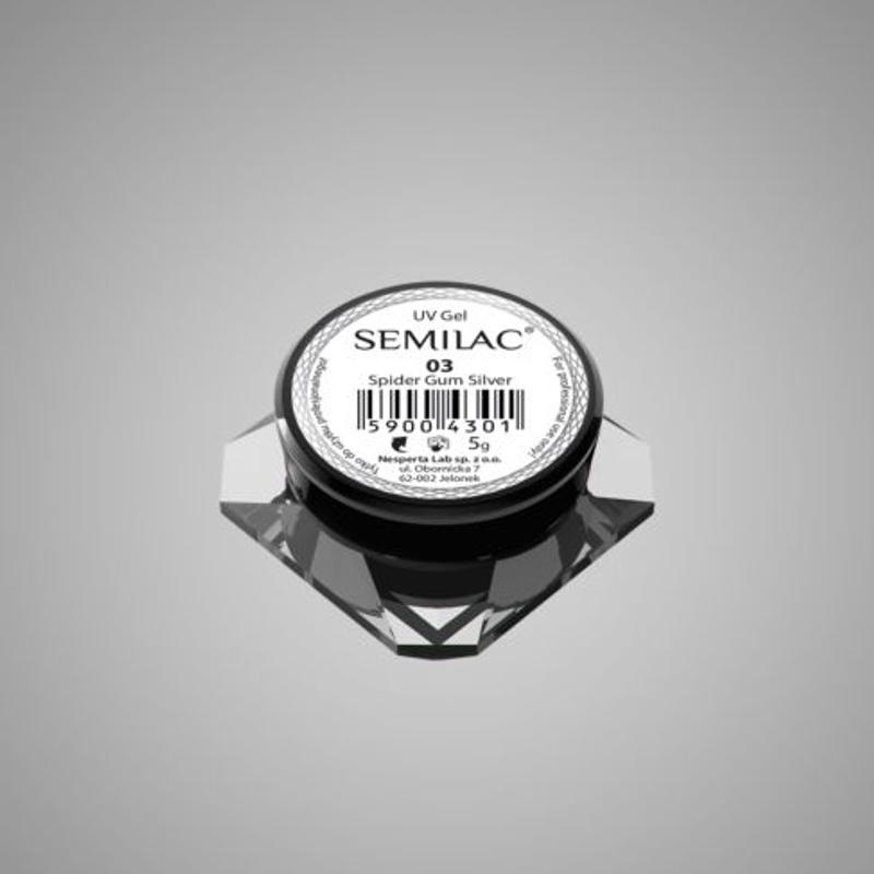 Semilac Spider gél - 03 Silver
