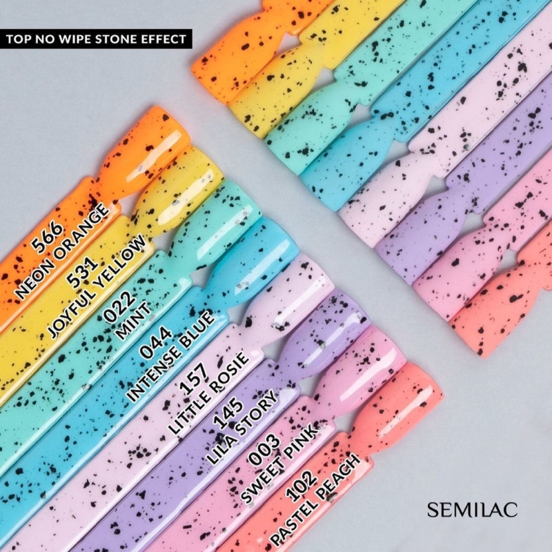 Semilac Top No Wipe Stone Effect 7ml